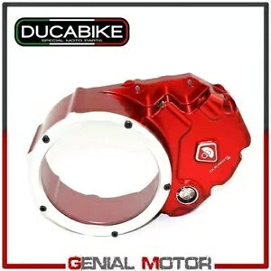 �J�[�^�[ �N���b�` �o�X �I�C�� �������b�h�V���o�[ Ducabike Ducati DIAVEL 2011 - 2019 Carter Clutch bath oil Transparent Red-Silver Ducabike Ducati DIAVEL 2011 - 2019 �y���s�A���i�z