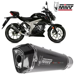 Mivv Rv[gGL][Xg f^ [X ubN CmbNX ubN SUZUKI GSX-S 125 2017 - 2020 Mivv Complete Exhaust Delta Race Black Inox black SUZUKI GSX-S 125 2017 - 2020