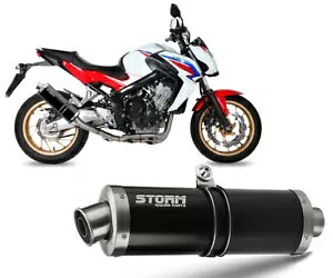 tVXe Xg[ by Mivv }t[ I[o Nero inox z_ CB 650 F 2014 - 2018p Full System Storm by Mivv Muffler Oval Nero inox for Honda Cb 650 F 2014 - 2018