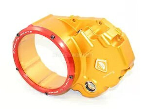 DUCABIKE CCDV02BA NANb`Jo[ ICoX S[h/bh DUCABIKE CCDV02BA CLEAR CLUTCH COVER OIL BATH GOLD/RED