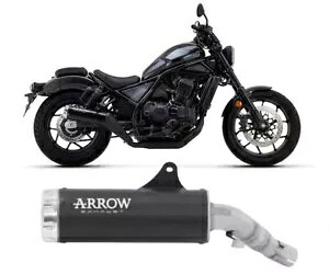 GL][Xg Arrow Rebel A~Lbv X`[ N z_ CMX 1100 REBEL 2021 - 2023 Exhaust Arrow Rebel Alu Cap Steel N HONDA CMX 1100 REBEL 2021 - 2023