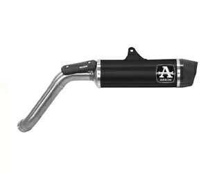 �G�L�]�[�X�g �A���[ �C���f�B �A���~�j�E�� �u���b�N MOTO GUZZI V85 TT 2021 - 2023 Exhaust Arrow Indy Aluminium Black MOTO GUZZI V85 TT 2021 - 2023