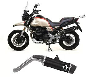 �G�L�]�[�X�g �A���[ �C���f�B �A���~�j�E�� �u���b�N MOTO GUZZI V85 TT 2019 - 2020 Exhaust Arrow Indy Aluminium Black MOTO GUZZI V85 TT 2019 - 2020