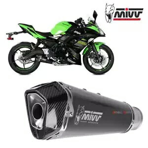 Mivv Rv[gGL][Xg f^[X ubNCmbNXubN KAWASAKI NINJA 650 2017 - 2023 Mivv Complete Exhaust Delta Race Black Inox black KAWASAKI NINJA 650 2017 - 2023