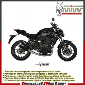 Mivv Rv[gGL][Xg f^ [X ubN X`[ nC }n Mt-07 2014 - 2018p Mivv Complete Exhaust Delta Race Black Steel High for Yamaha Mt-07 2014 - 2018
