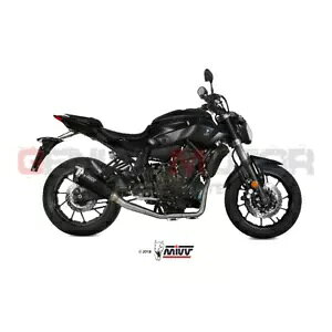 Mivv Rv[gGL][Xg f^ [X ubN X`[ nC }n Mt-07 2014 - 2020 p Mivv Complete Exhaust Delta Race Black Steel High for Yamaha Mt-07 2014 - 2020