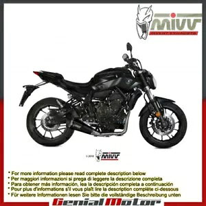 Mivv Rv[gGL][Xg f^ [X ubN XeXX`[ }n Mt-07 2014 - 2018 Mivv Complete Exhaust Delta Race Black Stainless Steel Yamaha Mt-07 2014 - 2018