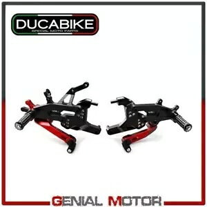 �v���b�g�t�H�[�� �A�W���X�^�u�� Sbk ���K �u���b�N���b�h PRV401DA Ducabike Ducati panigale V4 Platforms Adjustable Sbk in lega Black-Red PRV401DA Ducabike Ducati panigale V4 �y���s�A���i�z