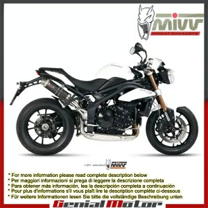 Mivv FGL][Xg}t[ GP J[{ nCgCAt Xs[h gv 2011 - 2015 Mivv Approved Exhaust Mufflers GP Carbon High Triumph Speed Triple 2011 - 2015