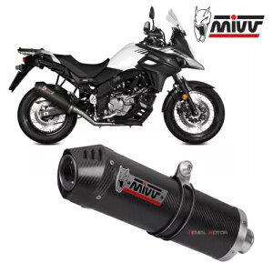 Mivv GL][Xg}t[ I[oJ[{ J[{Lbv SUZUKI DL V-STROM 650 2017 - 2023 Mivv Exhaust Muffler Oval Carbon Carbon Cap SUZUKI DL V-STROM 650 2017 - 2023
