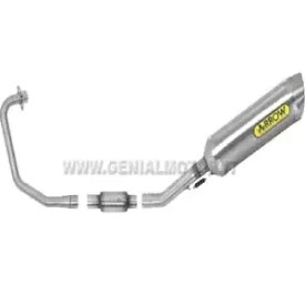 フルエキゾースト カット アロー ストリート サンダー アルミ ホンダ CBR 125 R 2011 - 2016 Full Exhaust Kat Arrow Street Thunder Alum Honda Cbr 125 R 2011 - 2016