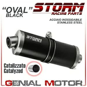 Mivv �ɂ��G�}�t���V�X�e�� �X�g�[�� �I�[�o�� �u���b�N �C�m�b�N�X ���}�n �g���[�T�[ 900 2013 2018 Catalyzed Full System Storm by Mivv Oval Black Inox Yamaha Tracer 900 2013 2018 �y���s�A���i�z