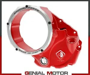 ���b�h�V���o�[ 3D-Evo DUCABIKE �����I�C���N���b�`���b�h Ducati SUPERSP 2017- RED SILVER 3D-Evo DUCABIKE Transparent Oil Clutch Lid Ducati SUPERSP 2017- �y���s�A���i�z