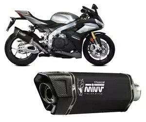 Fς݃GL][Xg}t[ Mivv SR-1 ubN`^ for APRILIA RSV4 2021 - 2023 Approved Exhaust Muffler Mivv SR-1 Black Titanium for APRILIA RSV4 2021 - 2023