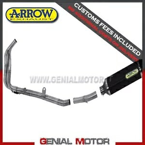 �t���G�L�]�[�X�g �A���[���[�X�e�b�N AKN �A���~�j�E�� �u���b�N �z���_ CB 500F 2016 - 2018 Full Exhaust Arrow Race tech AKN Aluminium Black Honda Cb 500F 2016 - 2018