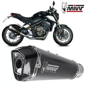 Mivv Rv[gGL][Xg f^ [X ubN CmbNX ubN z_ CB 650 R 2019 - 2023p Mivv Complete Exhaust Delta Race Black Inox black for HONDA CB 650 R 2019 - 2023