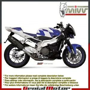 Mivv rC}t[ Suono ubN AvA Tuono Fighter 1000 2006 - 2010 p Mivv Exhaust Mufflers Suono Black for Aprilia Tuono Fighter 1000 2006 - 2010