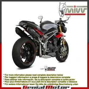 Mivv FGL][Xg}t[ Suono ubN gCAt Xs[h gv 2016 - 2018 p Mivv Approved Exhaust Mufflers Suono Black for Triumph Speed Triple 2016 - 2018