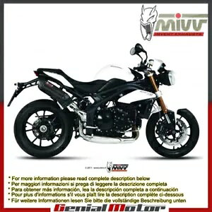 Mivv FGL][Xg}t[ Suono ubN nC gCAt Xs[h gv 2011 - 2015 Mivv Approved Exhaust Mufflers Suono Black High Triumph Speed Triple 2011 - 2015