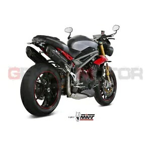 Mivv FGL][Xg}t[ Suono ubN gCAt Xs[h gv 2016 - 2017 p Mivv Approved Exhaust Mufflers Suono Black for Triumph Speed Triple 2016 - 2017
