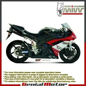 Mivv FGL][Xg}t[ Suono Black Inox Useat Yamaha Yzf R1 2007 - 2008 Mivv Approved Exhaust Mufflers Suono Black Inox Useat Yamaha Yzf R1 2007 - 2008