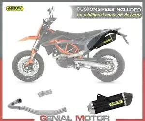 tGL][Xg A[ [XebN J[{ Lbv ubN A~jE KTM 690 Smc R 2021p Full Exhaust Arrow Race-tech Carbon Cap Black Aluminum for KTM 690 Smc R 2021