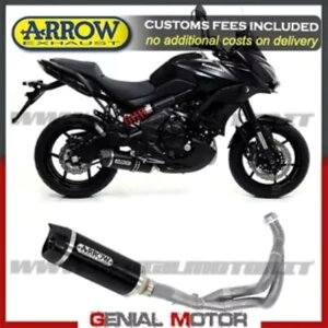 tGL][Xg LbgA[[XebN AKN A~ubN JTL FVX 650 2020 20 Full Exhaust Kat Arrow Race tech AKN Alu Black Kawasaki Versys 650 2020 20