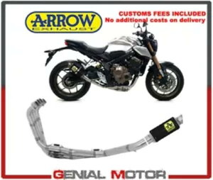 }t[ Rac Arrow Collectors Rac jN ubN z_ CBR 650 R 2019 2020 Exhaust System Rac Arrow Collectors Rac Nichrom Black Honda CBR 650 R 2019 2020