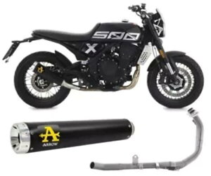 �t���G�L�]�[�X�g �A���[���x�� RBA �u���b�N BRIXTON CROSSFIRE 500X 2021 - 2023 Full Exhaust Arrow Rebel Rba a Black BRIXTON CROSSFIRE 500 X 2021 - 2023 �y���s�A���i�z