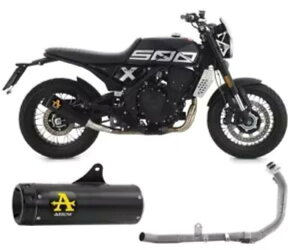 �t���G�L�]�[�X�g �A���[���x�� Rbn a �u���b�N BRIXTON CROSSFIRE 500 X 2021 - 2023 Full Exhaust Arrow Rebel Rbn a Black BRIXTON CROSSFIRE 500 X 2021 - 2023 �y���s�A���i�z