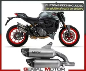 GL][Xg}t[ A[ EhV `^ hDJeB X^[ 937 2021 - 2022 Exhaust Muffler Arrow Round Sil Titanium DUCATI Monster 937 2021 - 2022
