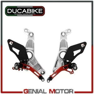 �v���b�g�t�H�[�� �����\ �V���o�[���b�h PRM12R01EA Ducabike Ducati Monster 1200 R 2019 Platforms Adjustable Silver-Red PRM12R01EA Ducabike Ducati Monster 1200 R 2019 �y���s�A���i�z