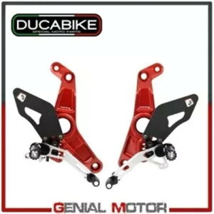 �v���b�g�t�H�[�� �����\�ȃ��b�h�V���o�[ Ducabike Ducati Monster 1200 2017 - 2019 Platforms Adjustable Red-Silver Ducabike Ducati Monster 1200 2017 - 2019 �y���s�A���i�z