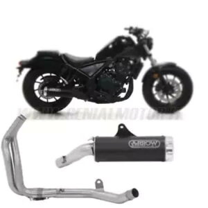 �t���G�L�]�[�X�g �A���[���F �j�N�����u���b�N HONDA CMX 500 2020 - 2023 Full Exhaust Arrow Approved Nichrom Black HONDA CMX 500 2020 - 2023 �y���s�A���i�z