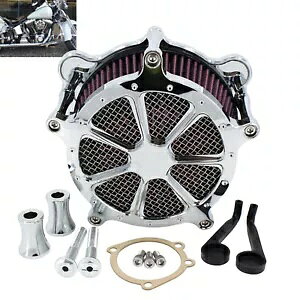 N[GAN[i[Ce[NtB^[n[[c[OGNgOCh[hLO_Cip Chrome Air Cleaner Intake Filter For Harley Touring Electra Glide Road King Dyna
