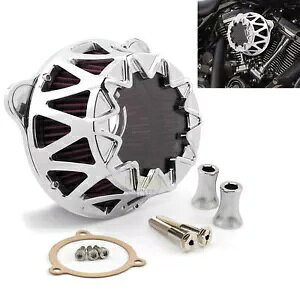 N[GAN[i[Ce[NtB^[Lbgn[[Xg[gOChFLHX[hgCOChp Chrome Air Cleaner Intake Filter Kit For Harley Street Glide FLHX Road Tri Glide