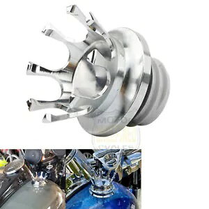 N[RKXxg^NLbvn[[[hLOFLHR_CiX|[cX^[\teCp Chrome Fuel Gas Vented Tank Cap For Harley Road King FLHR Dyna Sportster Softail