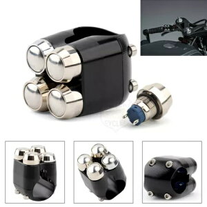 1 �n���h���o�[�R���g���[���[�^�[���V�O�i���r�[���z�[���X�C�b�`�n�[���[�`���b�p�[�{�o�[�p 1 Handle Bar Controller Turn Signal Beam Horn Switch For Harley Chopper Bobber �y���s�A���i�z