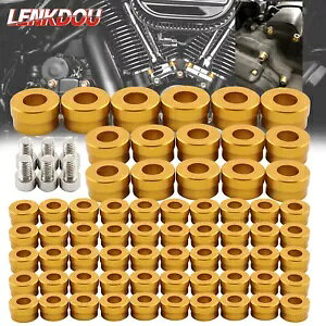 66pc GW{ggbp[LbvJo[ n[[c[OcCJ[hXg[gOChp 66pc Engine Bolt Topper Caps Cover For Harley Touring Twin Cam Road Street Glide
