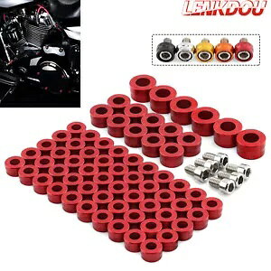 66 ̃GW{ggbp[LbvJo[n[[c[OcCJ[hOCh_Cip 66pcs Engine Bolt Topper Caps Cover For Harley Touring Twin Cam Road Glide Dyna
