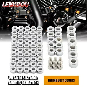 66 �� Chachos �G���W���{���g�g�b�p�[�L���b�v�J�o�[ �n�[���[�c�[�����O�\�t�e�C���c�C���J���p 66PCS Chachos Engine Bolt Topper Caps Cover For Harley Touring Softail Twin Cam