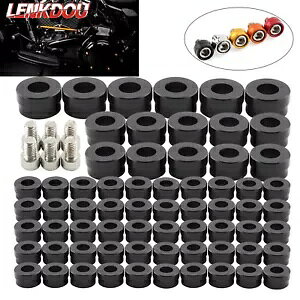 66 �̃G���W���{���g�g�b�p�[�L���b�v�J�o�[�n�[���[�c�C���J���c�[�����O�_�C�i�X�|�[�c�X�^�[�p 66PCS Engine Bolt Topper Caps Covers For Harley Twin Cam Touring Dyna Sportster