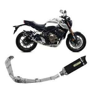 tGL][Xg Av A[ I[ubN gD[ F J[{ z_ CB650R 2019 - 2023 Full Exhaust Appro Arrow All Black Thun F Carbon Honda CB650R 2019 - 2023