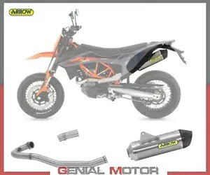 Kat Arrow Race-tech �J�[�{�� �L���b�v �`�^�� �R���v���[�g �G�L�]�[�X�g KTM 690 SMC R 2021- Kat Arrow Race-tech Carbon Cap Titanium Complete Exhaust for KTM 690 SMC R 2021- �y���s�A���i�z