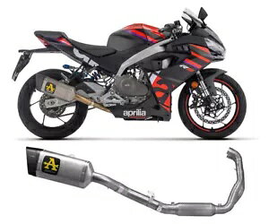 ���[�V���O �t���V�X�e���G�L�]�[�X�g �A���[ PISTA �`�^�� �A�v�����A RS 457 2024 Racing Full System Exhaust Arrow PISTA Titanium Aprilia RS 457 2024