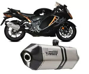 2 rC}t[ Mivv SPEED EDGE `^ SUZUKI GSX-R 1300 HAYABUSA 2021 2023 2 Exhaust Mufflers Mivv SPEED EDGE Titanium SUZUKI GSX-R 1300 HAYABUSA 2021 2023