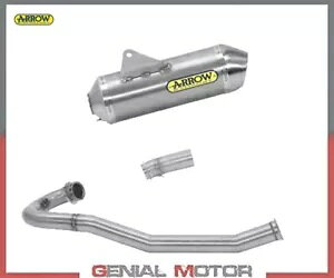 Kat Arrow Race-tech X`[ Lbv `^ Rv[g GL][Xg KTM 690 SMC R 2021- Kat Arrow Race-tech Steel Cap Titanium Complete Exhaust for KTM 690 SMC R 2021-