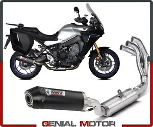 �R���v���[�g�G�L�]�[�X�g MIVV �I�[�o�� �J�[�{���L���b�v�t�� ���}�n �g���[�T�[ 9/GT 2021 - 2022 Complete Exhaust MIVV OVAL WITH CARBON CAP for YAMAHA Tracer 9/GT 2021 - 2022 �y���s�A���i�z