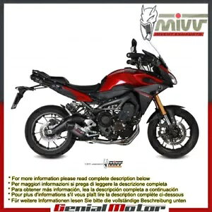 Mivv Rv[g GL][Xg I[o `^ J[{ Lbv }n g[T[ 900 2015 - 2018 Mivv Complete Exhaust Oval Titanium Carbon Cap Yamaha Tracer 900 2015 - 2018