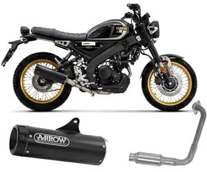 tGL][Xg A[x Rbn X`[ubN }n XSR 125 2022 - 2023 Full Exhaust Arrow Rebel Rbn Steel Black YAMAHA XSR 125 2022 - 2023